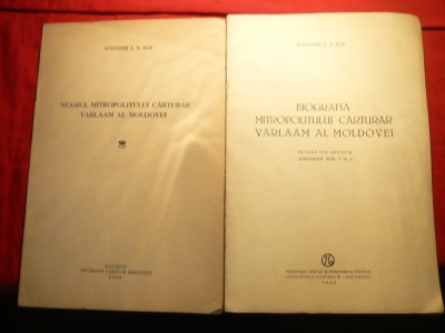 2 Studii : Aug. Z.N.Pop -Biografia si Neamul Mitropolit Varlaam al Moldovei 1939 foto