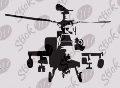 Elicopter_Sticker Decorativ_Auto-Moto Cod: DIV-283 - Orice culoare, Orice model pe comanda foto