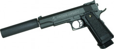 Colt Hi-Capa Full Metal cu amortizor arma airsoft pusca pistol aer comprimat sniper shotgun foto