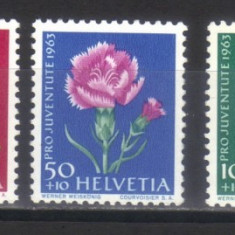 ELVETIA 1963, Pro Juventute - Flora, serie neuzata, MNH