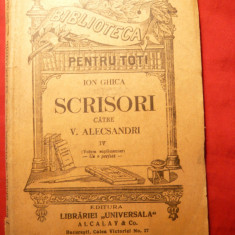 Ioan Ghica -Scrisori catre V.Alecsandri IV cca.1928 BPT nr.230-231