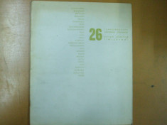 Catalog expozitie 26 artisti timisoreni pictura sculptura grafica galeria Matice Srpske Timisoara 1969 in descriere lista completa artisti foto