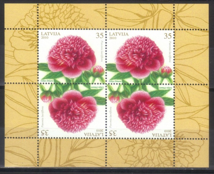 LETONIA 2010, Flora, serie neuzată, MNH