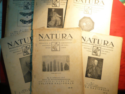 6 numere- Revista Natura - pt. Raspandirea Stiintei 1925- 1926- Ed. Cultura Nationala foto