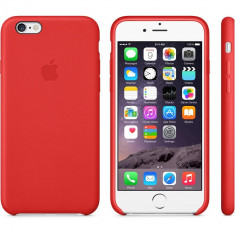 Husa ORIGINALA Apple iPhone 6 4.7&amp;quot; Leather Case - PRODUCT RED - Piele mgr82zm/a foto