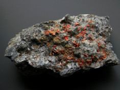 Mineral din colectie - REALGAR SI CUART PE BLENDA foto