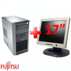 Pachet Fujitsu P300, Celeron 2.6Ghz, 1Gb, 80Gb + Monitor LCD 17 inci Grad A lux foto