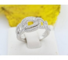 Inel aur alb 18k, 750, 5.95 g, diamante de cca. 0.50 ct . foto