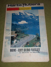 harta rutiera Romania (Rom - Est Euro Vaslui, anii &amp;#039;90) foto
