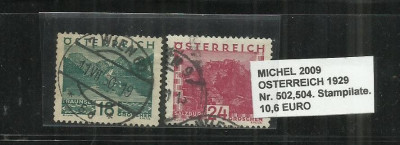 AUSTRIA 1929 - 502,504. foto