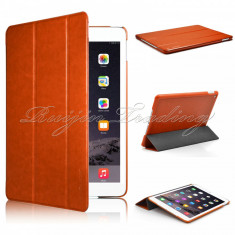 Husa iPad Air 2 (iPad 6) 2014 Portocalie - Smart Case - Model Intreg + Folie foto