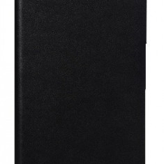 Husa toc flip piele neagra Iphone 6 4,7" cu suport carduri