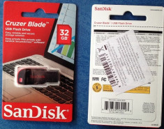 STICK MEMORIE 32 GB SANDISK CRUZER BLADE foto