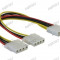 Adaptor alimentare Molex, 1 tata - 2 mama - 128221