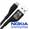 CABLU DE DATE NOKIA Mural N78 N81 N810 Internet Tablet Lumia 610 NFC Lumia 1020 ORIGINAL NOU CULOARE NEAGRA MUFA microUSB MODEL CA-179 CABLU INCARCARE