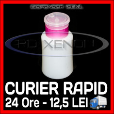 DISPENSER 120ML - PENTRU DOZARE FLUIDE, LICHIDE, MANICHIURA UNGHII FALSE CU GEL UV, FRENCH - PRET MINIM, CALITATE GARANTATA foto