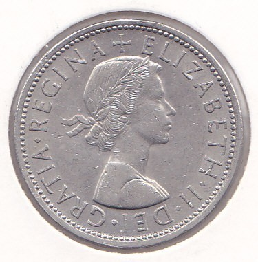 Moneda Marea Britanie 2 Shillingi ( Florin ) 1966 QEII - KM#906 aUNC