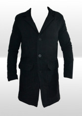 Palton tip Zara Man - De iarna gros - Negru sau Gri - Cambrat - Model Lung Gros- Masuri: M, L, XL, XXL - editie 2015 D86 D87 foto