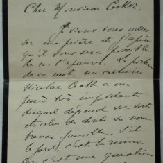 Scrisoare Elena Ghica Francine din familia boierilor Ghica catre Cerkez , 1908