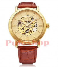 Ceas elegant mecanic-automatic Sewor Luxury Gold Edition+ cutie CADOU! foto