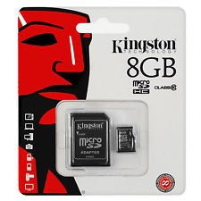 Card de memorie Kingston microSDHC 8GB, Class 10 + Adaptor foto