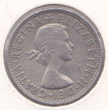 Moneda Marea Britanie 2 Shillingi ( Florin ) 1959 QEII - KM#906 VF ( mai rara ), Europa
