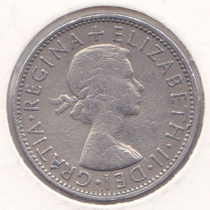 Moneda Marea Britanie 2 Shillingi ( Florin ) 1959 QEII - KM#906 VF ( mai rara )