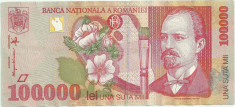 ROMANIA 100000 100.000 LEI 1998 [12] VF+ foto