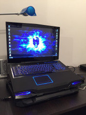 Vand Laptop Alienware M18x - 2 x GTX 780m, Intel 3920XM, 32GB RAM, SSD 512GB, 2 x 1TB Raid 0; ULTRA PERFORMANT, conditie impecabila! foto