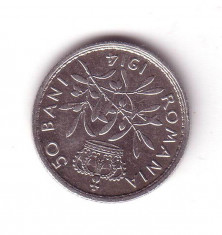 moneda argint-50 bani 1914 foto