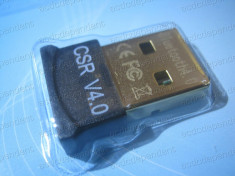 adaptor Bluetooth 4.0 MINUSCUL port USB laptop PC telefon tableta inlocuieste cablul de date foto