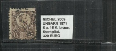 UNGARIA 1871 - 5a. 15K. foto