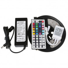 Banda LED 5050 RGB SMD 60LED/ metru 300LED/ 5 metri interior pack telecomanda 44 TASTE+ CONTROLLER IR+ sursa 5A , decoratie interior foto