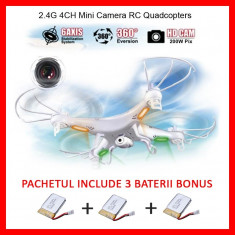 Drona, quadcopter SYMA X5c 2.4Ghz Quadcopter 4CH echipata cu camera video profesionala 720 HD, 6 axe si Gyro CADOUL PERFECT foto