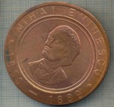 ATAM2001 MEDALIE 615 - MIHAI EMINESCU -1850-1889 -CENTENAR - BRAILA - ROMANIA -1889-1989- DUNAREA - LUCEAFARUL - plus cutie - starea care se vede