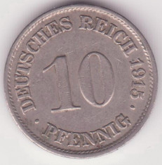 (M288) MONEDA GERMANIA - 10 PFENNIG 1915, LIT. A foto