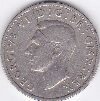 Moneda Marea Britanie 2 Shillingi ( Florin ) 1949 KGVI - KM#878 VF