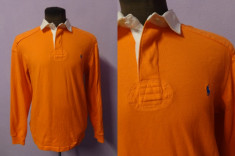 Tricou orange cu maneca lunga Polo By Ralph Lauren 100%original foto