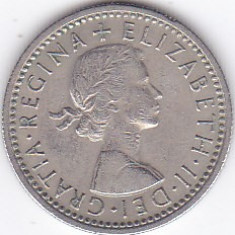 Moneda Marea Britanie 6 Pence 1960 QEII - KM#903 VF+