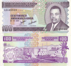 BURUNDI 100 francs 2007 UNC!!! foto