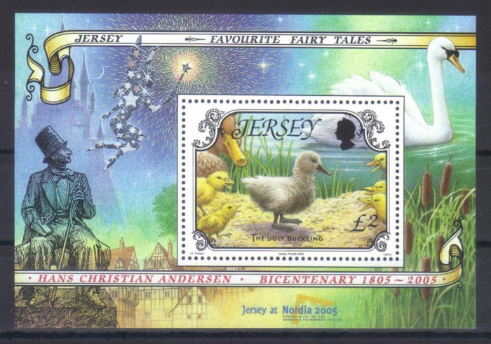 JERSEY 2005, Fauna, bloc neuzat, MNH