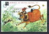 JERSEY 1977, Fauna - Anul Nou Chinezesc, bloc neuzat, MNH, Nestampilat