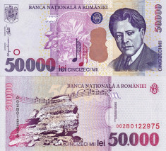 ROMANIA 50.000 lei 2000 UNC!!! foto