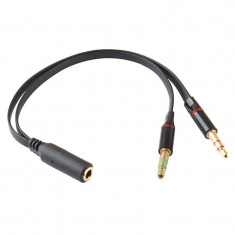 3.5mm Female to 2 Male Headphone Mic Audio Y Splitter Cable Splitter audio jack splitter jack audio cablu 3.55mm mama la 2 tata casti mic audio y foto