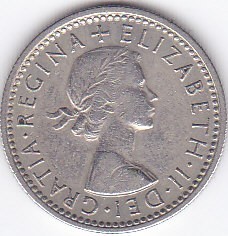 Moneda Marea Britanie 6 Pence 1954 QEII - KM#903 VF+