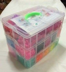 Set complet LOOM BANDS, Elastice pentru bratari, 6200 buc foto