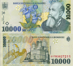 ROMANIA 10.000 lei 1999 UNC!!! foto