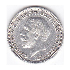 Moneda Marea Britanie 3 Pence 1935 KGV - KM#831 VF ( argint )