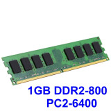1GB DDR2-800 PC2-6400 800MHz , Memorie Desktop PC DDR2 , Testata cu Memtest86+, DDR 2, 1 GB, 800 mhz
