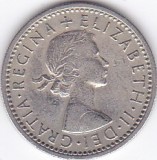 Moneda Marea Britanie 6 Pence 1957 QEII - KM#903 VF+